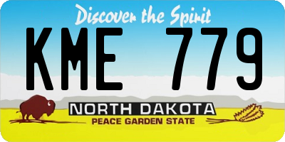 ND license plate KME779