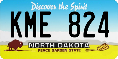 ND license plate KME824