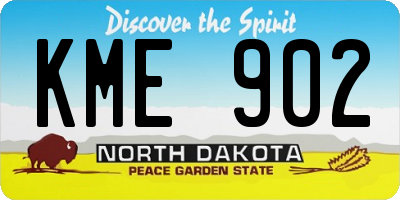ND license plate KME902