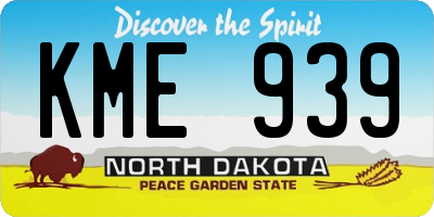 ND license plate KME939