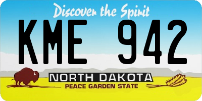 ND license plate KME942