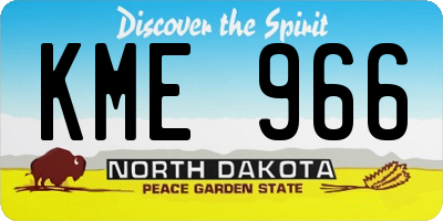 ND license plate KME966