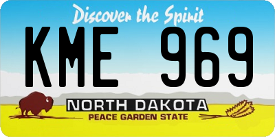 ND license plate KME969