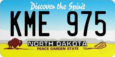ND license plate KME975