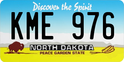 ND license plate KME976