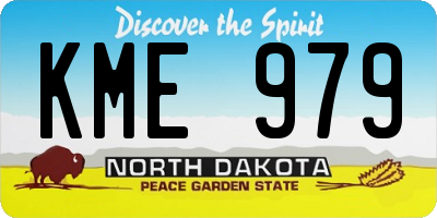 ND license plate KME979