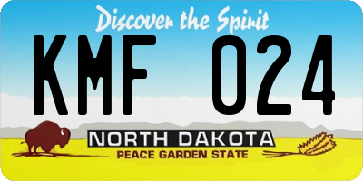 ND license plate KMF024
