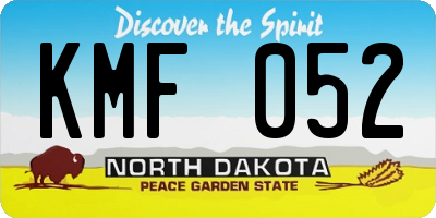 ND license plate KMF052