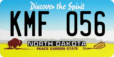 ND license plate KMF056