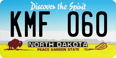 ND license plate KMF060