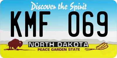 ND license plate KMF069