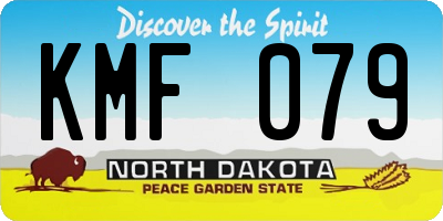 ND license plate KMF079