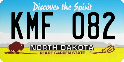 ND license plate KMF082