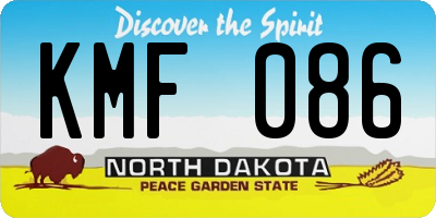 ND license plate KMF086