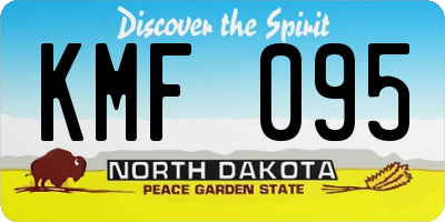 ND license plate KMF095