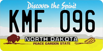ND license plate KMF096