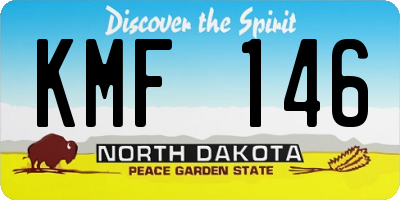 ND license plate KMF146