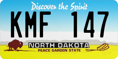 ND license plate KMF147