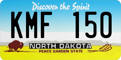 ND license plate KMF150
