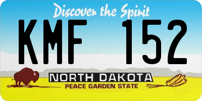 ND license plate KMF152