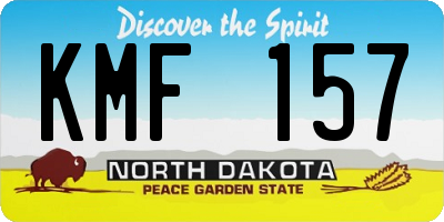 ND license plate KMF157