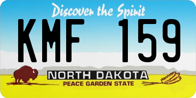 ND license plate KMF159