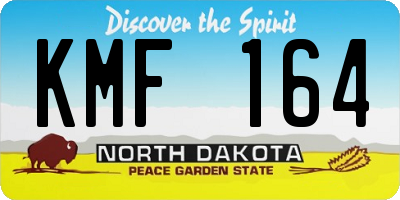 ND license plate KMF164