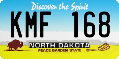 ND license plate KMF168