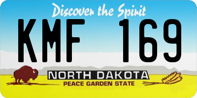 ND license plate KMF169