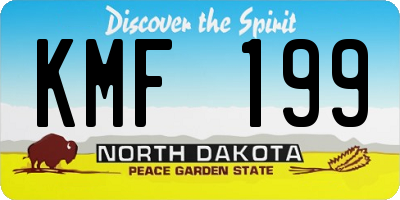 ND license plate KMF199