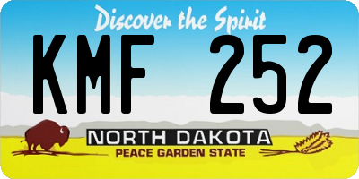 ND license plate KMF252