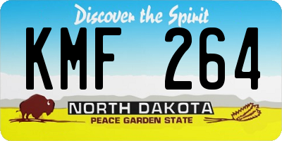 ND license plate KMF264