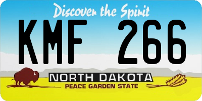 ND license plate KMF266