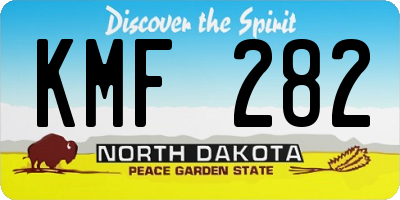 ND license plate KMF282