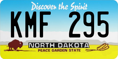 ND license plate KMF295