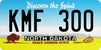 ND license plate KMF300