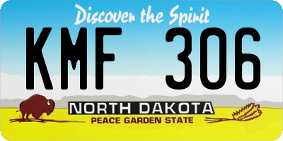 ND license plate KMF306