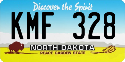 ND license plate KMF328