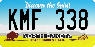ND license plate KMF338
