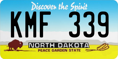 ND license plate KMF339