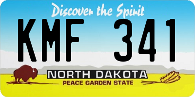 ND license plate KMF341
