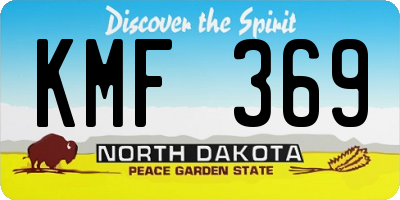 ND license plate KMF369