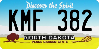 ND license plate KMF382