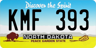 ND license plate KMF393