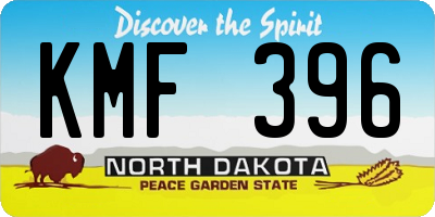 ND license plate KMF396