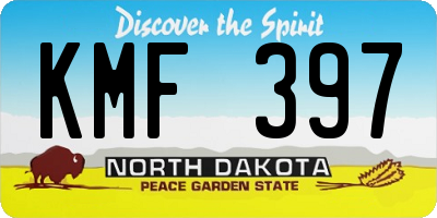 ND license plate KMF397