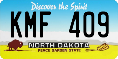 ND license plate KMF409