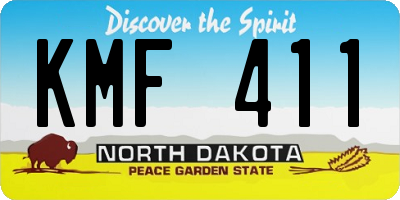ND license plate KMF411