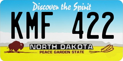 ND license plate KMF422