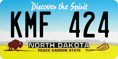 ND license plate KMF424